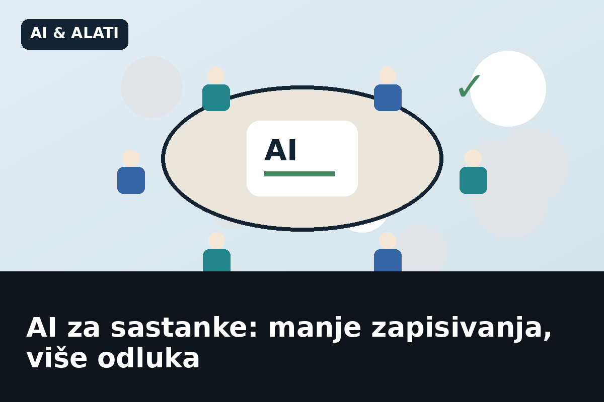 AI za sastanke: manje zapisivanja, više odluka